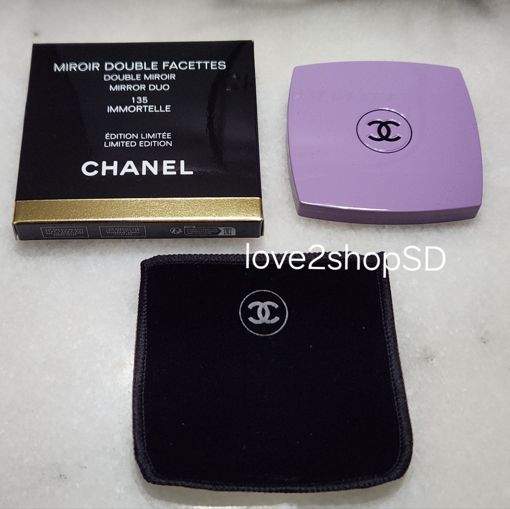 CHANEL 135 IMMORTELLE DOUBLE MIRROR MIROIR DOUBLE FACETTES 135 Purple Limited Ed - Picture 7 of 7